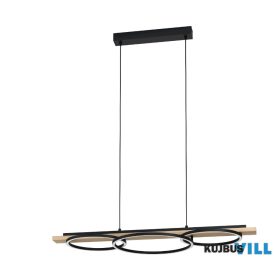 EGLO 901714 LED függeszték 3000K fekete/fa Boyal
