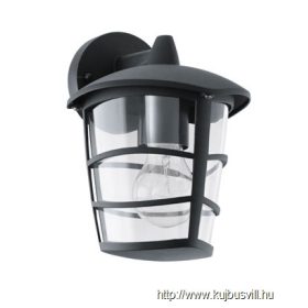 EGLO 93098 Kült fali le E27 60W 22,5cm fek Aloria
