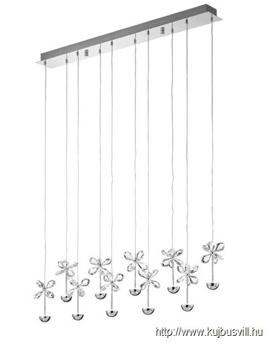 EGLO 93663 LED krist.függ 10x2,5W 10x87cm Pianopoli