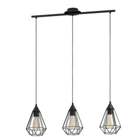 EGLO 94189 Függeszték E27 3x60W fekete Tarbes