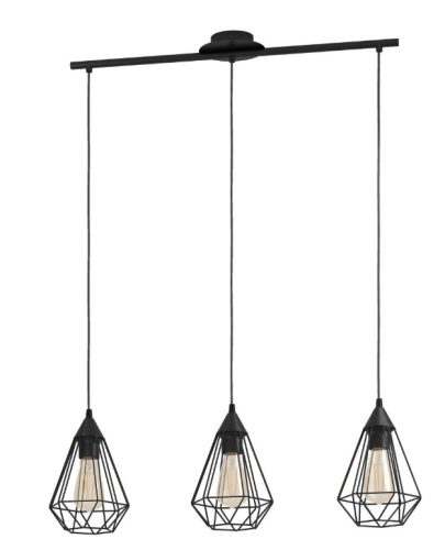 EGLO 94189 Függeszték E27 3x60W fekete Tarbes
