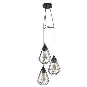 EGLO 94191 Függeszték E27 3x60W 31cm feketeTarbes