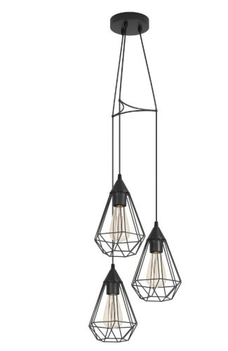 EGLO 94191 Függeszték E27 3x60W 31cm feketeTarbes