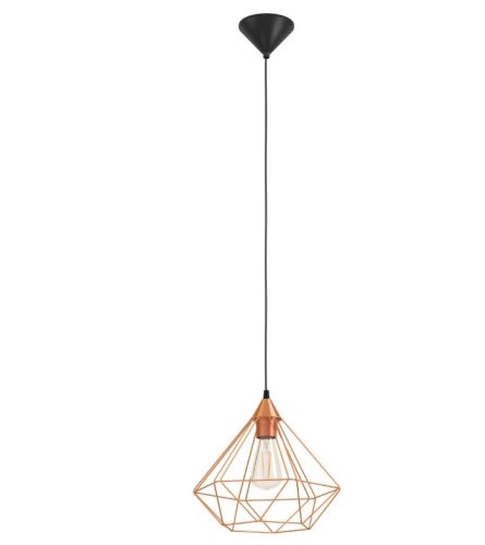 EGLO 94194 Függeszték E27 60W 32,5cm réz Tarbes
