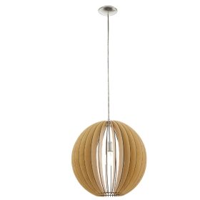 EGLO 94765 Függeszték E27 60W 50cm juhar Cossano