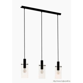 EGLO 97367 Függ.E27 3x60W fekete/átl.Montefino