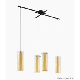 EGLO 97653 Függ.E27 4x40W fekete/arany Pinto Gold