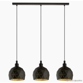 EGLO 97846 Függ.E14 3x40W fekete/arany Roccaforte