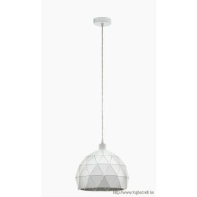 EGLO 97854 Függ.E27 1x60W 30cm fehér Roccaforte