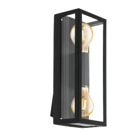 EGLO 98273 Kült fali E27 2x60W fekete Alamonte1