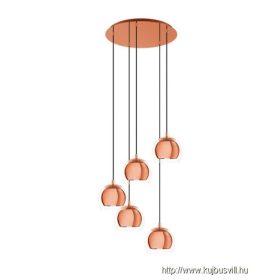 EGLO 98595 Függeszték E27 5x28W vörösréz Rocamar1