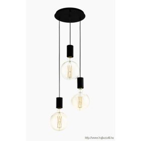 EGLO 98663 Függeszték E27 3x40Wkerek fek Pozueta