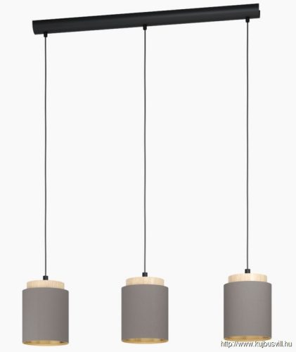 EGLO 99446 Függeszték E27 3x40W fek/capp Albariza