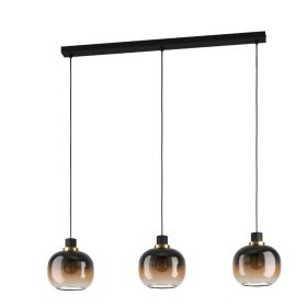 EGLO 99615 Függeszték E27 3x40W fek/barna Oilella