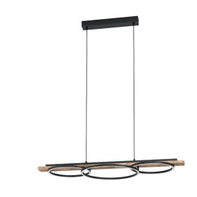 EGLO 99624 LED függeszték 3000K fekete/fa BOYAL