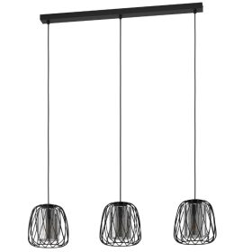 EGLO 99706 Függeszték E27 3x40W fekete Floresta