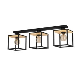 EGLO 99856 Mennyezeti E27 3x40Wfekete/fa LIBERTAD