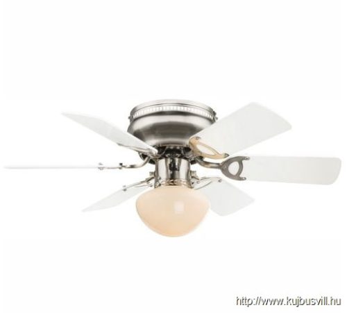 GLOBO 0307W Mennyezeti ventilátor, 3 fokozatú, 2 irányú forgás, húzókapcsolóval.