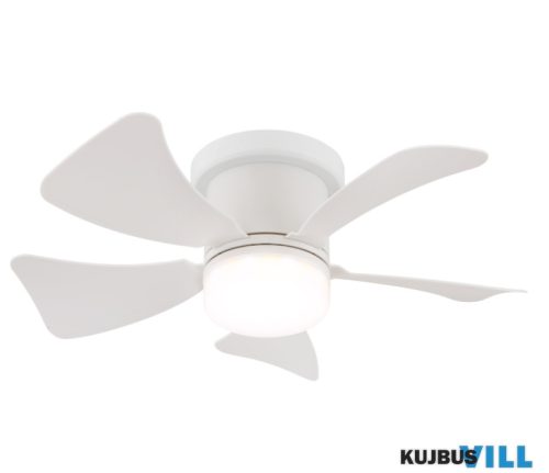GLOBO 03609W HINES Mennyezeti ventilátor fém fehér matt, műanyag fehér matt, dimmelhető, több fokozatban fali kapcsolóval, távirányító, 1x CR2025 elemmel, 15m²-