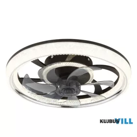  GLOBO 03644 CIRILLA Mennyezeti ventilátor műanyag fekete, akril fekete/átlátszó/