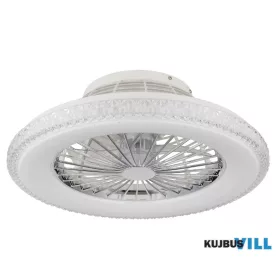   GLOBO 03654 CORUSSO Mennyezeti ventilátor krómozott fém/műanyag-fehér, akril kri
