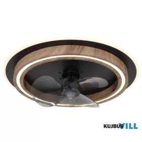   GLOBO 03655 BOZAN Mennyezeti ventilátor fém fekete,MDF sötét fa minta,műanyag
