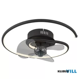   GLOBO 03660 KOREN Mennyezeti ventilátor fém/alu.fekete, műanyag fehér/füstszín
