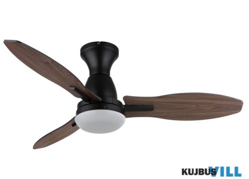 GLOBO 03671B GALE Mennyezeti ventilátor fém fekete,műanyag fehér/fa megjelenés