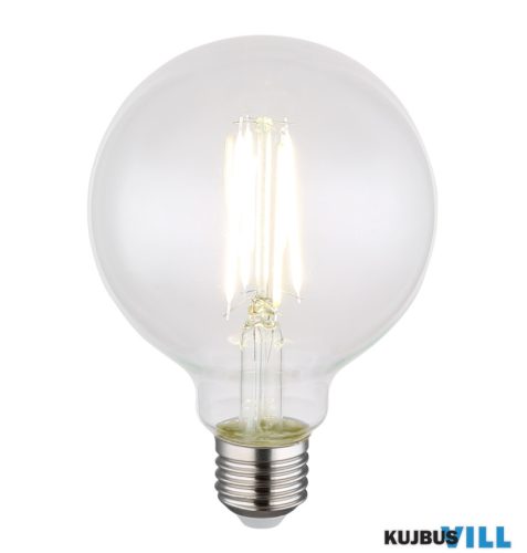 GLOBO 11526DC LED BULB LED fényforrás átlátszó üveg, szabályozható, ø: 95mm, M:140mm, 1x E27 LED 7W 230V, 800lm forrás, 800