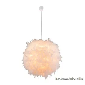   GLOBO 15058 KATUNGA Függeszték fehér toll, ø: 600, H:1300, exkl. 1xE27 40W 230V