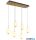 GLOBO 15217-6 EWALD Függeszték sárgaréz színű fém, matt fekete fém, fehér üveg, fekete PVC kábel, HxSzxM: 805x295x2200mm, 55 cm-től 220 cm-ig állítható magasság