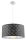 GLOBO 15228H KIDAL Függeszték textil , fekete-ezüst,D:400, H:1400, exkl. 1xE27