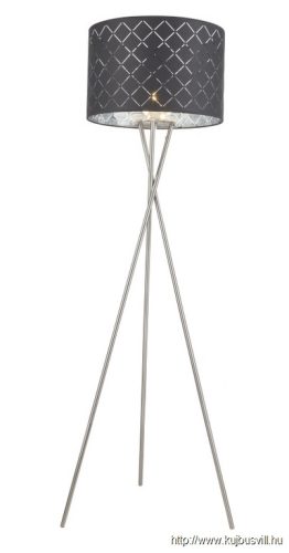 GLOBO 15228S1 KIDAL Állólámpa  textil ,fekete-ezüst,kábel 1,8 m, Schalter, ø: 62