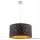GLOBO 15229H CLARKE Függeszték  textil ,fekete-arany, ø: 400, H:1400, exkl. 1xE2