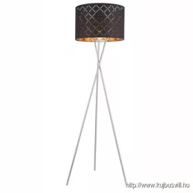   GLOBO 15229S1 CLARKE Állólámpa  textil,  fekete-arany, kábel 1,8 m, Schalter, ø: