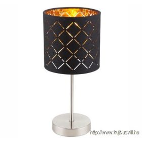   GLOBO 15229T CLARKE Asztali textil,  fekete-arany,  kábel 1,5 m, Schalter, ø: 15