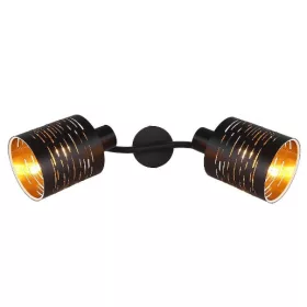   GLOBO 15342-2 TUNNO Spotlámpa fém fekete, műanyag fekete, arany színű, HxSzxM: 2