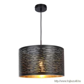   GLOBO 15342 TUNNO Függeszték fém fekete, műanyag fekete, arany színű, kábel PV