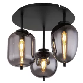 GLOBO 15345-3D BLACKY mennyezei lámpa  fém  fekete  40W