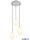 GLOBO 15345-3NO BLACKY I Függeszték  fém nikkel matt, üveg fehér, kábel PVC fekete, m