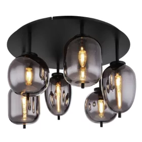 GLOBO 15345-6D BLACKY mennyezei lámpa  fém  fekete  40W