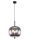 GLOBO 15345H1 BLACKY Függeszték fekete fém, füstszínű üveg búrával.  Ø:300, H:120