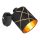 GLOBO 15431-1 BEMMO Spotlámpa, fém fekete váz textil fekete-arany búra. SZxM:130x170, AL:160, fényforrás nélkül 1xE27 25
