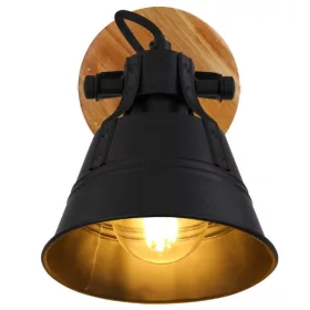   GLOBO 15466S-1 GÜNTHER Spotlámpa barna,  és tölgyfa megjelenésű fém kombinációja. B