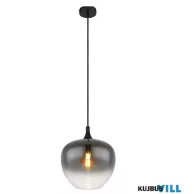   GLOBO 15548H1 MAXY Függeszték  fém matt fekete, füstszínű üveg, kábel textil fe