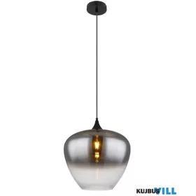   GLOBO 15548H2 MAXY Függeszték fém fekete matt, füstszínű/átlátszó színátmenetes