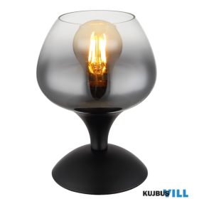   GLOBO 15548T2 MAXY Asztali lámpa fém fekete matt, füstszínű/átlátszó színátmene