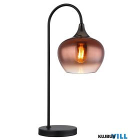   GLOBO 15548TG MAXY Asztali lámpa fém fekete matt, fém fekete-króm, réz színű/át