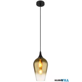   GLOBO 15552H2 LAVUS Függeszték fém fekete matt, arany színű/átlátszó színatmenet