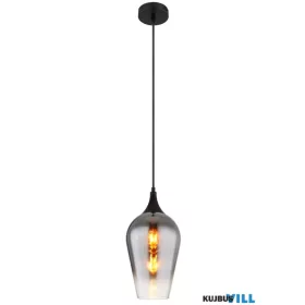   GLOBO 15552H3 LAVUS Függeszték fém fekete matt, krómozott/átlátszó színátmenetes